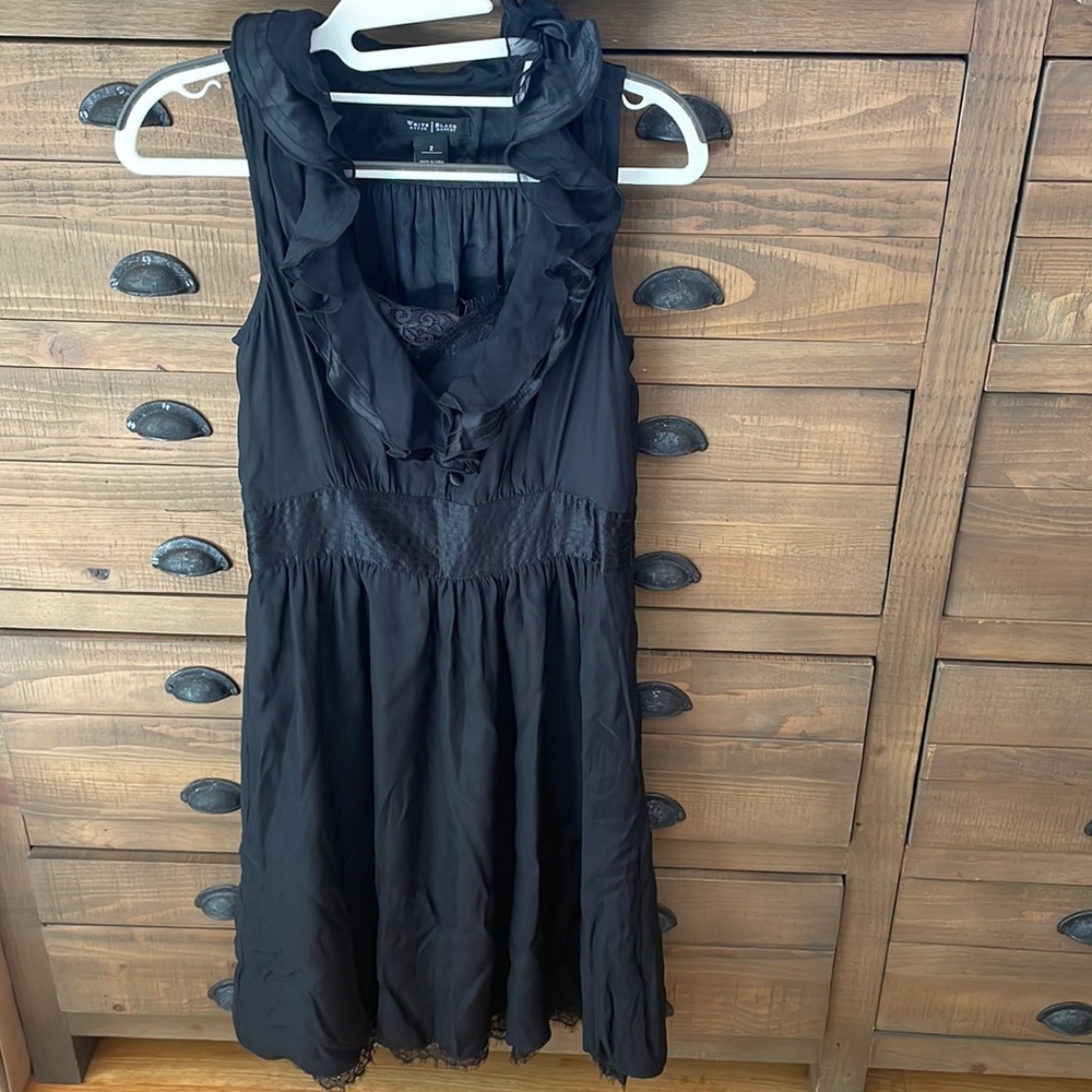 White House Black Market Black Sleeveless Dress with Slip